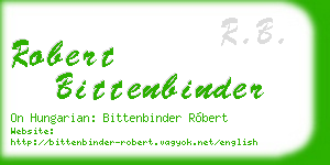 robert bittenbinder business card